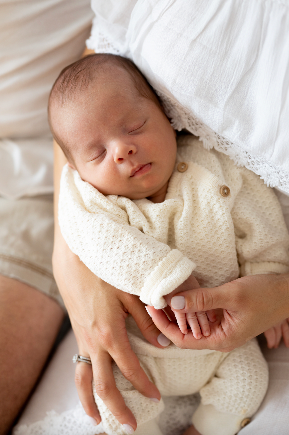 Newborn family photoshoot in a photography studio in Surrey